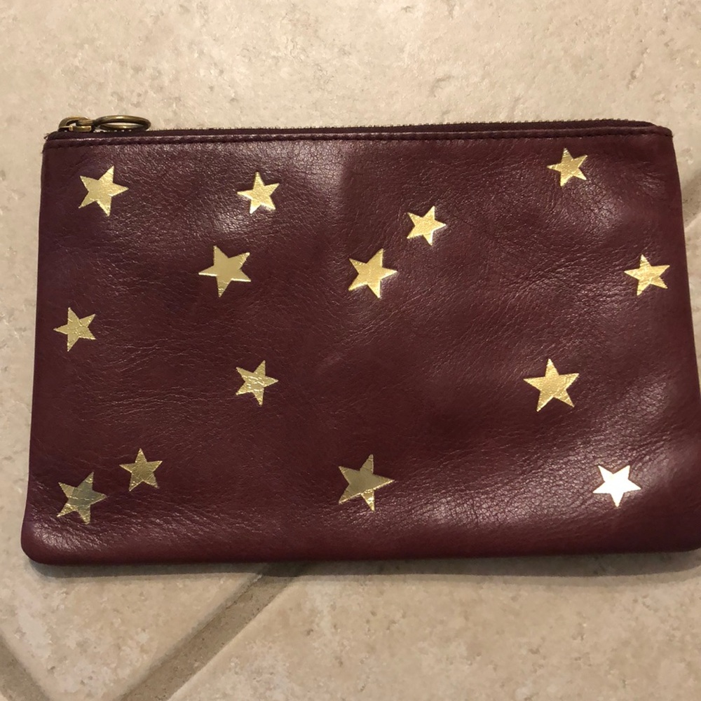 Madewell leather clutch wallet